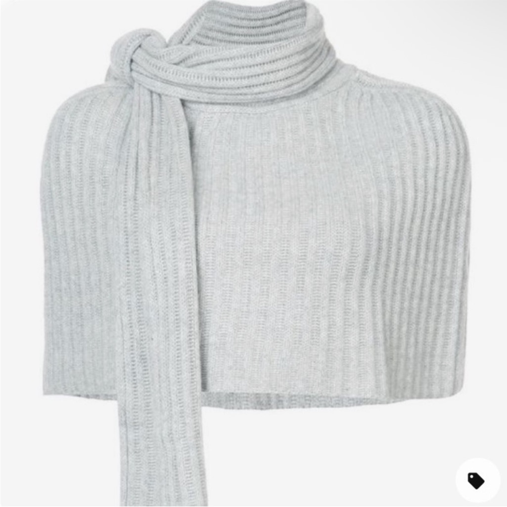 Nwt Le Kasha Geneve Jumper 100 Cashmere Knitted Scarf Bolero Gray Os Nwt Le Kasha Geneve Jumper 100 Cashmere Knitted Scarf Bolero Gray Os